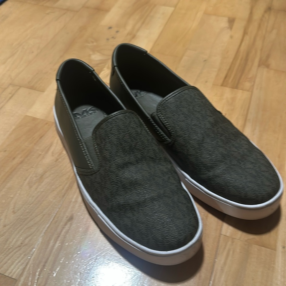 Michael Kors Men's Cal Logo Leather Slip-On Sneakers